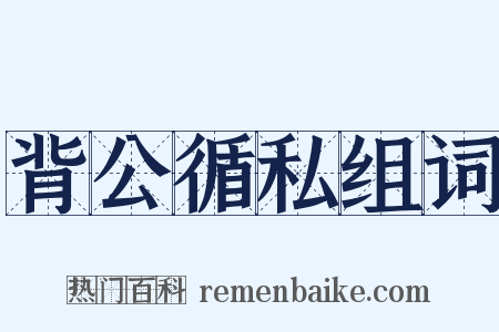 背公循私组词是什么意思的图片